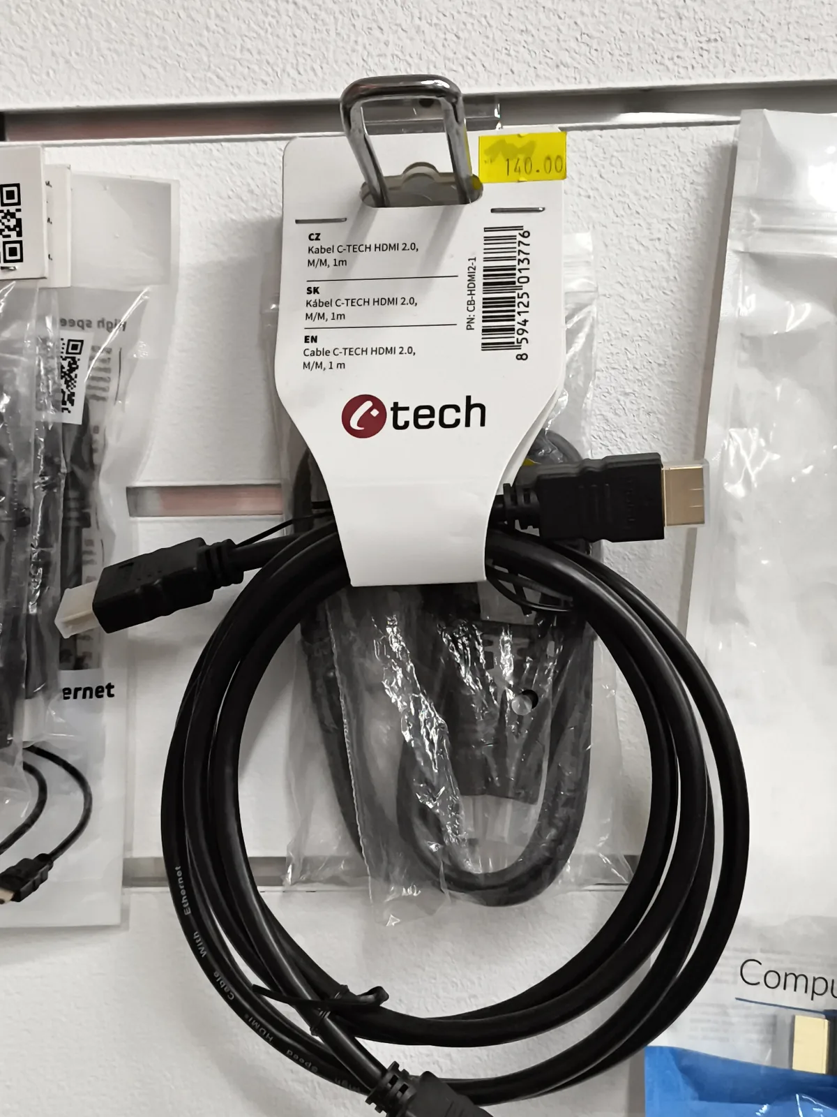 Kabel C-TECH HDMI 2.0 M/M, 1 m