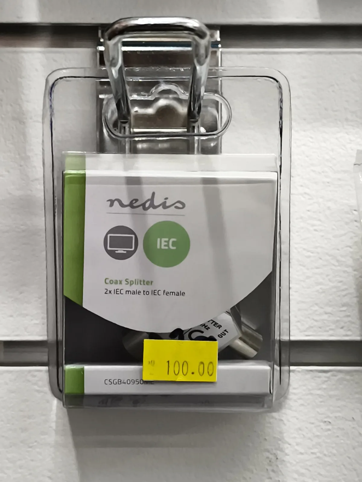 Nedis Coax Splitter 2x IEC male to IEC female
